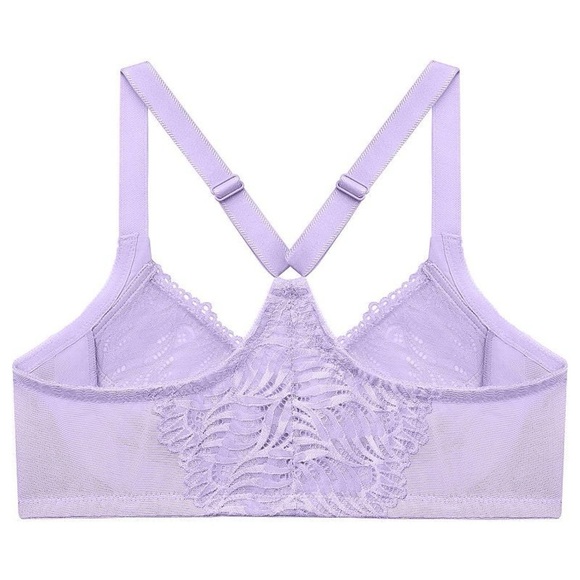 Plus Size Glamorise Full Figure Front-Closure T-Back WonderWire Underwire Bra - Picture 4 of 12